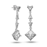 Gümüş Ice Cut Zirkon Taşlı Işıltılı Kadın Küpe