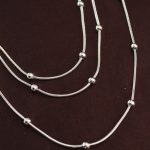 316L Çelik Gümüş Renk Minimal Topçuk Model Çoklu Kolye