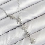 316L Çelik Yıldız Model Gümüş Renk Kadın Kolye