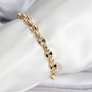 14K Gold Renk Kaplama Kahve Çekirdeği Model CM Kadın Bileklik