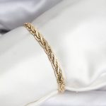 14K Gold Renk Kaplama Lazer Zincir Model CM Kadın Bileklik