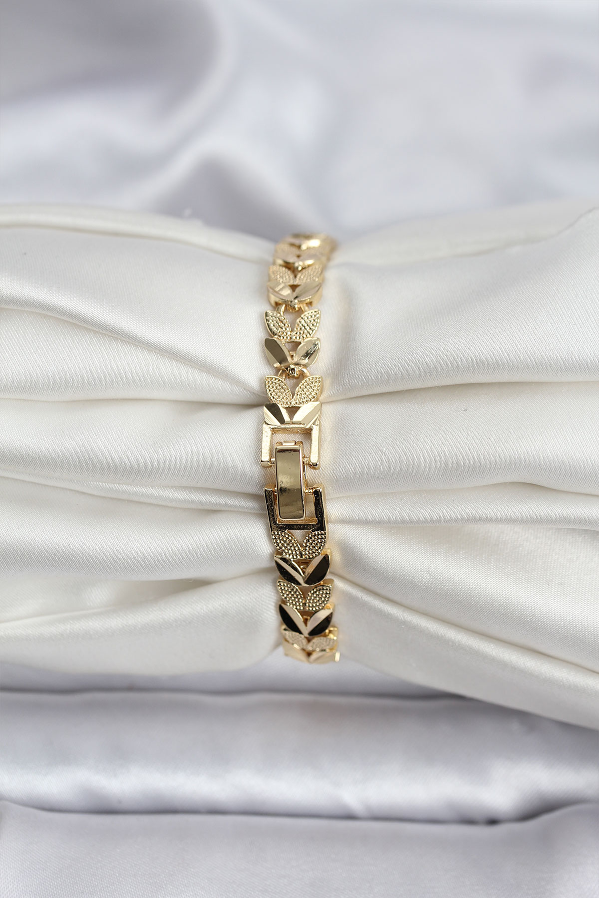 14K Gold Renk Kaplama Başak Model CM Kadın Bileklik