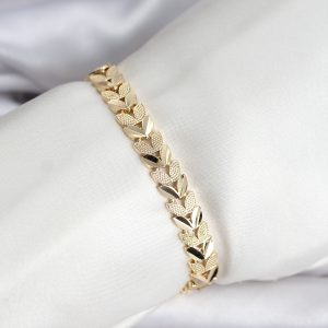 14K Gold Renk Kaplama Başak Model CM Kadın Bileklik