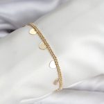 14K Gold Renk Kaplama Kalpli Model CM Kadın Bileklik