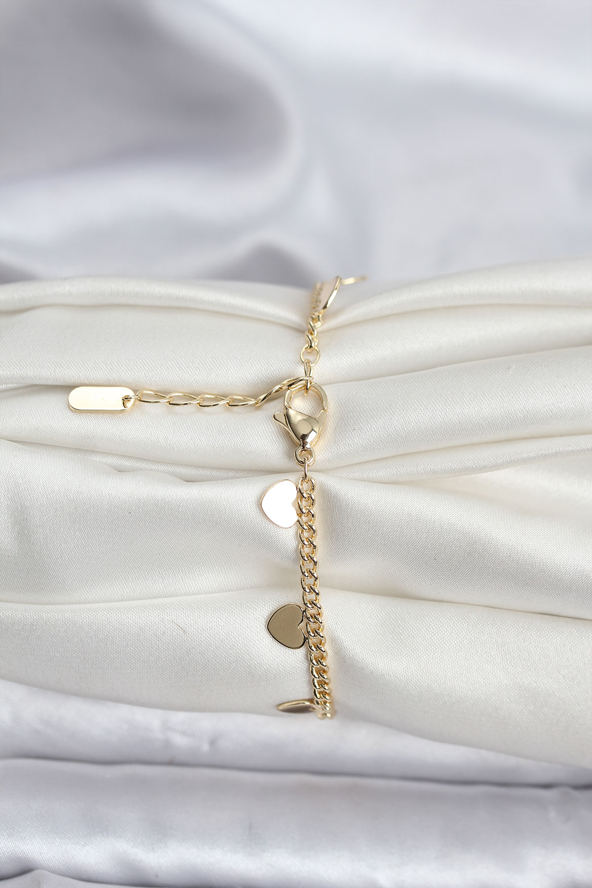 14K Gold Renk Kaplama Kalpli Model CM Kadın Bileklik