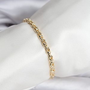 14K Gold Renk Kaplama Zincir Model Kadın CM Bileklik