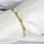 14K Gold Renk Kaplama Zincir Model CM Kadın Bileklik