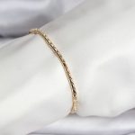 14K Gold Renk Kaplama Zincirli Model CM Kadın Bileklik