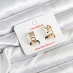 14K Gold Renk Kaplama Samanyolu Model CM Kadın Küpe