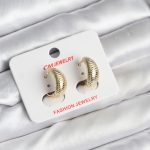 14K Gold Renk Kaplama CM Kadın Küpe