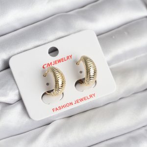 14K Gold Renk Kaplama CM Kadın Küpe