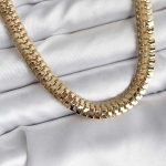 14K Gold Renk Kaplama Zincir Modelli CM Kadın Kolye