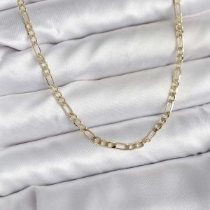 14K Gold Renk Kaplama Kuşgözü Zincir Model Pirinç CM Kadın Kolye