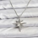 316L Çelik Zincir Gümüş Renk Kutup Yıldızı Model 60 cm Zincir Kadın Kolye