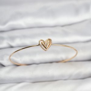 Kalp Model Gold Renk Bileklik