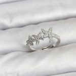 Pirinç Yıldız Model Gümüş Renk Kadın Yüzük