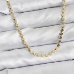 316L Çelik Zincir Gold Renk Ezme Zincir Model 65 cm Kadın Kolye