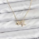 Gold Renk Pirinç Minimal Yıldız Model Kadın Kolye