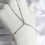 316L Çelik Gümüş Renk Parçalı Ezme Zincir Model Kadın Şahmeran