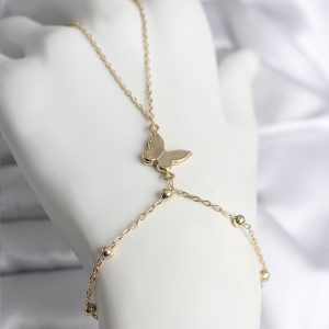 316L Çelik Gold Renk Kelebek Model Kadın Şahmeran