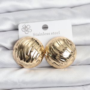 316L Çelik Gold Renk Vintage Kadın Küpe