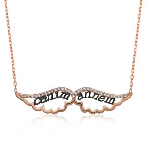 Gümüş Melek Canım Annem Bayan Kolye