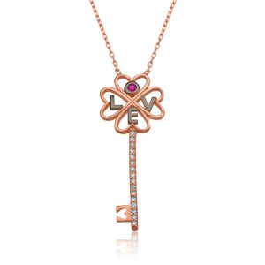 Gümüş Anahtar Bayan Kolye