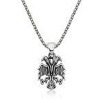 Gümüş Çift Başlı Kartal Erkek Kolye