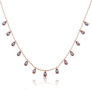 Gümüş Mistik Topaz Şans Kolyesi