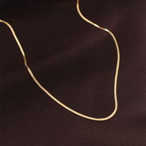 Çelik Gold Renk 60 cm İnce İtalyan Zincir Kolye