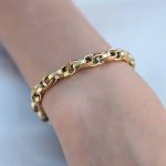 Gold Renk Çelik Zincir Kadın Bileklik