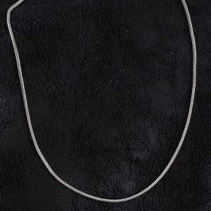 316L Çelik Örme Zincir Model Gümüş Renk Erkek Kolye