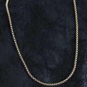 316L Çelik Örme Zincir Model Gold Renk Erkek Kolye