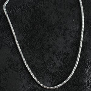 316L Çelik Oval İtalyan Zincir Model Gümüş Renk Erkek Kolye