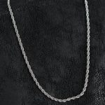 316L Çelik Burgu Zincir Model Gümüş Renk Erkek Kolye