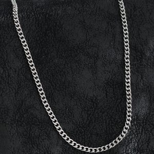 316L Çelik Klasik Zincir Model Gümüş Renk Erkek Kolye