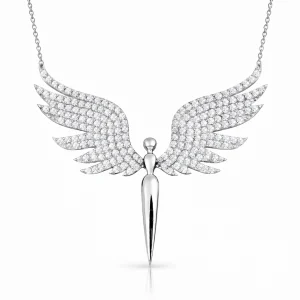 Gümüş Mikail Meleği Bayan Kolye