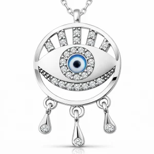 Gümüş Nazarlı Göz Kolye