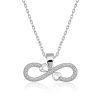 Gümüş Sonsuzluk Kalpler Bayan Kolye