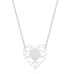 Gümüş Kalp Çemberi Bayan Kolye