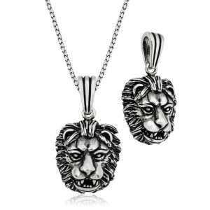 Gümüş Aslan Kolye