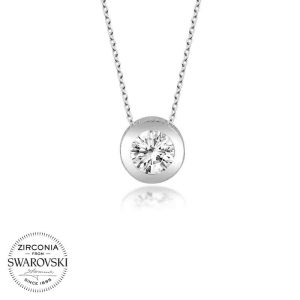 Swarovski Gümüş Tektaş Bayan Kolye