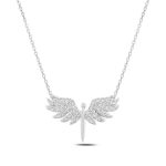 Gümüş Mikail Meleği Bayan Kolye
