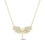 Gümüş Gold Mikail Meleği Bayan Kolye