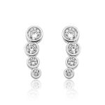 Gümüş 4 Taş Bayan Küpe