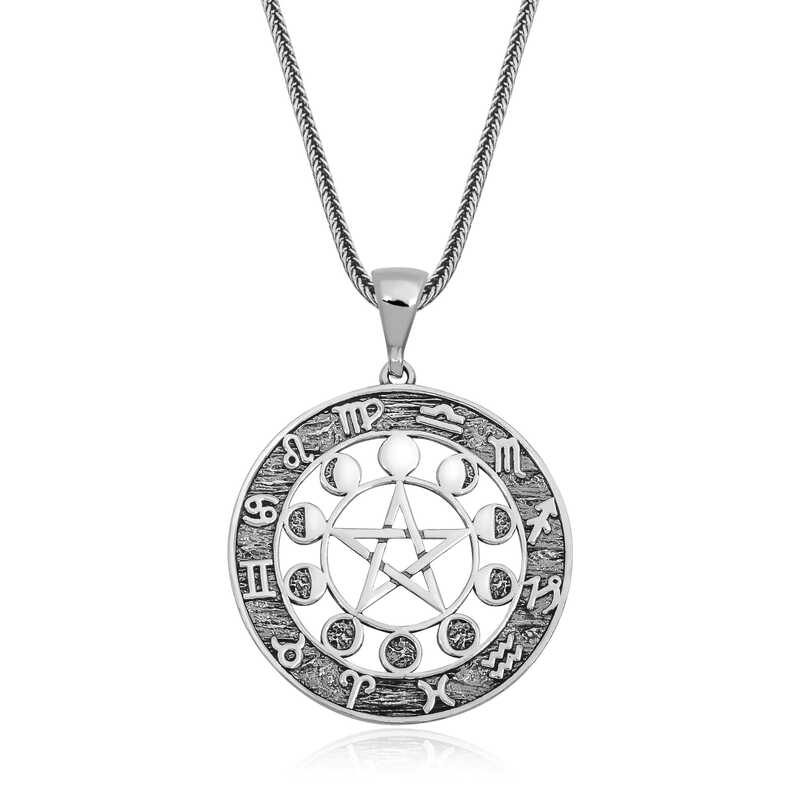 Gümüş 12 Burç Kolye