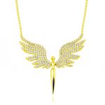 Gümüş Gold Mikail Meleği Kadın Kolye