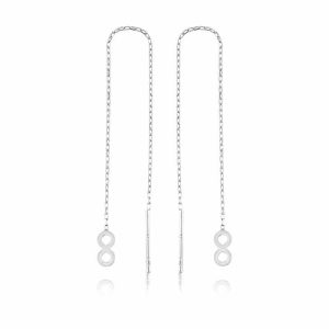 Gümüş Zincirli Sonsuzluk Küpe