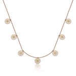 Gümüş Rose Papatya Şans Kadın Kolye