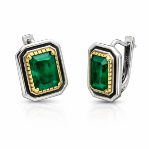 Gümüş Yeşil Taşlı Otantik Kadın Küpe